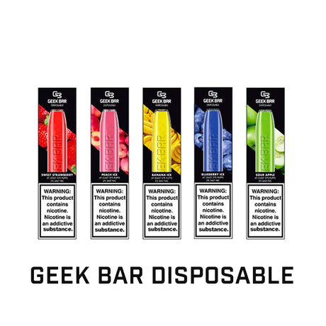 Geek Bar, Sweet Strawberry, engångscigarett 600 puffar, 20mg nikotin