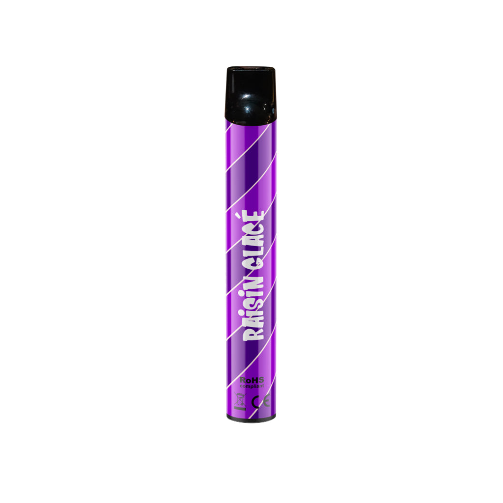 Wpuff Iced Grape, engångs e-cigarett, 17mg nikotin