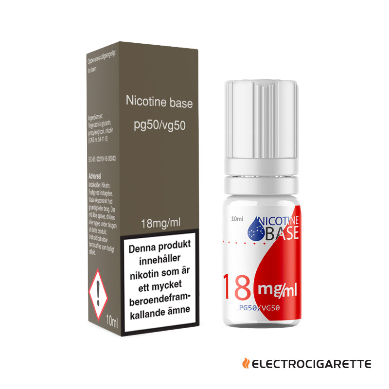 NicShot Nicotine Base, 18mg/ml, 10ml flaska